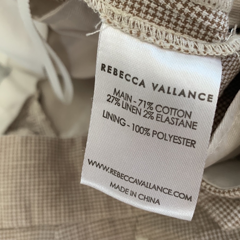 Rebecca Valance Zohra cotton and linen high waisted shorts. Size Small - Picture 10 of 13